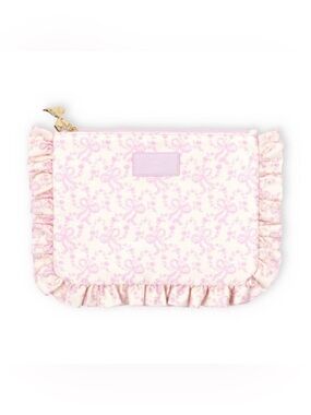 NWT LoveShackFancy x Target Yoobi Ruffle Pencil Case Pouch White Coquette Bow